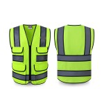 Custom Printed Hi Vis Reflective Safety Vest W/ Pockets