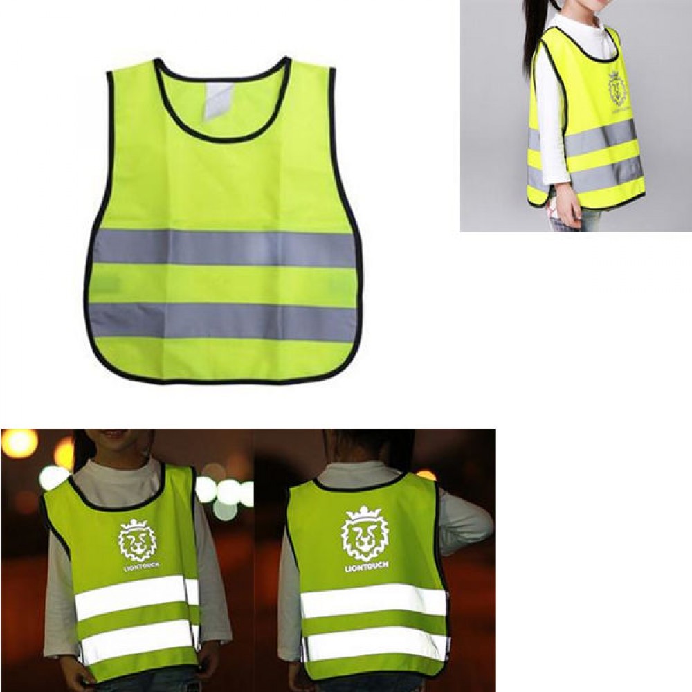 High Visibility Kids Reflective Safety Vest Custom Imprinted High Visibility Kids Reflective Safety Vest Custom Imprinted