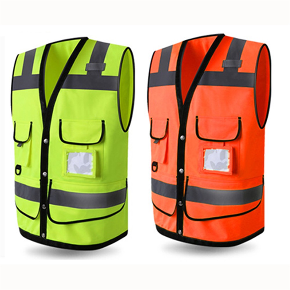 Safety Reflective Vest with Pockets Custom Imprinted Safety Reflective Vest with Pockets Custom Imprinted