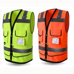 Safety Reflective Vest with Pockets Custom Imprinted