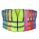 Logo Branded working high Reflective Safety Vest with pocket