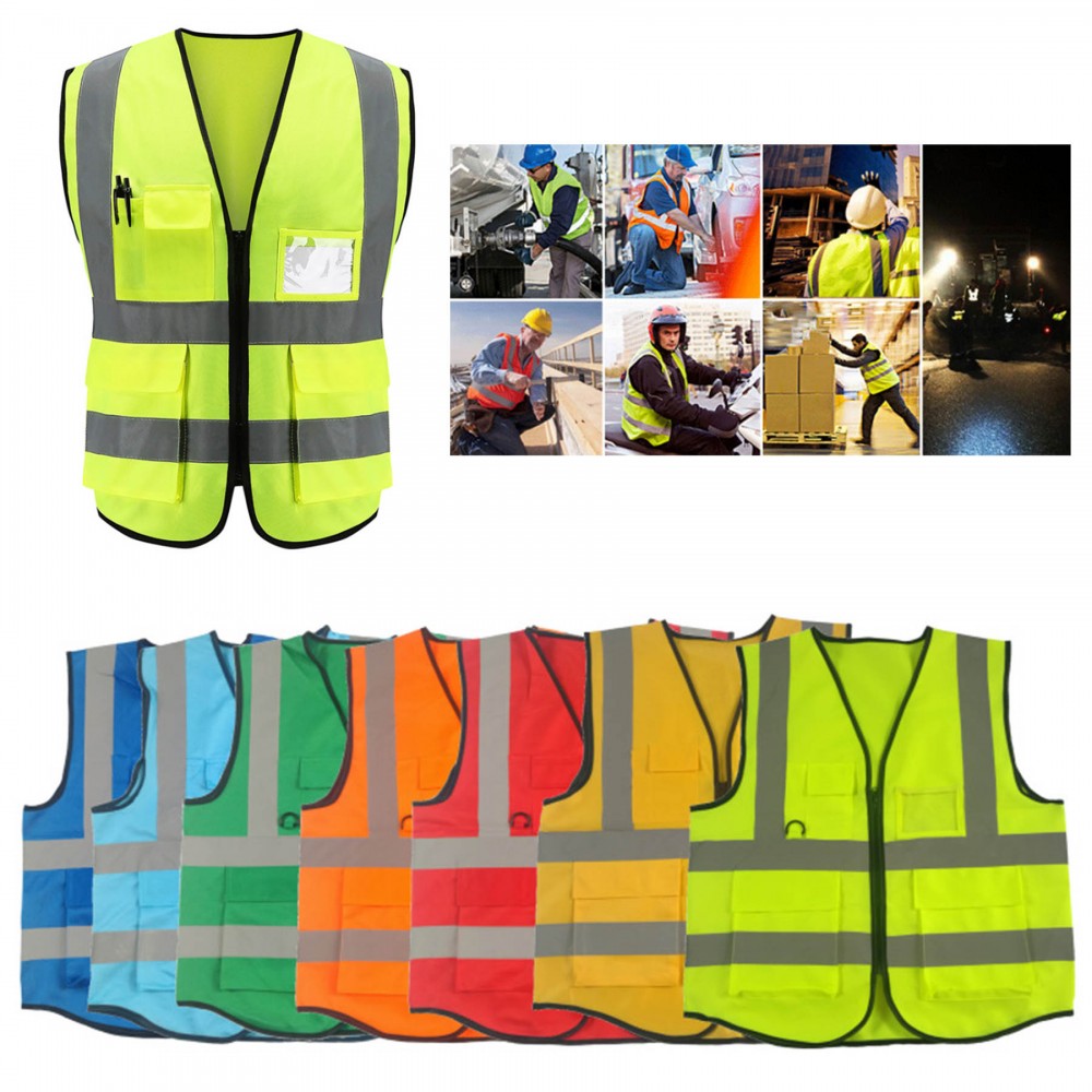 Logo Branded Customizable Reflective Safety Vest Logo Branded Customizable Reflective Safety Vest