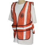 5-Point Break Mesh Fluorescent Orange Safety Vest with logo