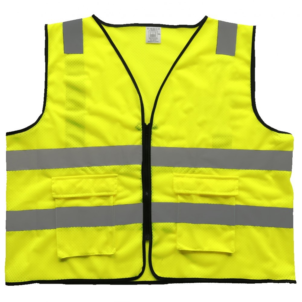 Diamond Mesh Zipper Safety Vest (Up to 3 Imprint Areas) with logo
