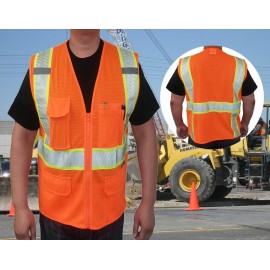 3C Products ANSI Class 2 Safety Vests Segmented Tape with logo  3C Products ANSI Class 2 Safety Vests Segmented Tape with logo