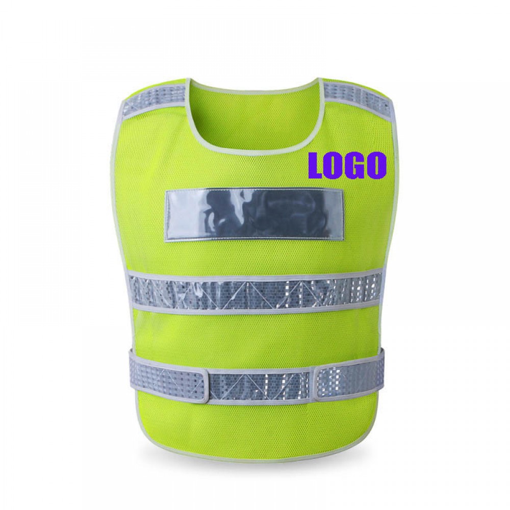 Custom Imprinted Breathable Mesh Reflective Vest Running Gear Waist Adjustable Custom Imprinted Breathable Mesh Reflective Vest Running Gear Waist Adjustable