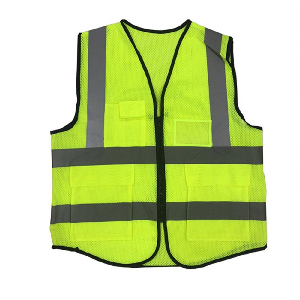 Custom Imprinted Reflective Safety Vest with pockets Custom Imprinted Reflective Safety Vest with pockets