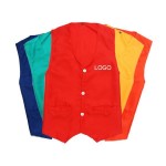 Multi-Color Unisex 2-Pocket Button Vest Logo Branded