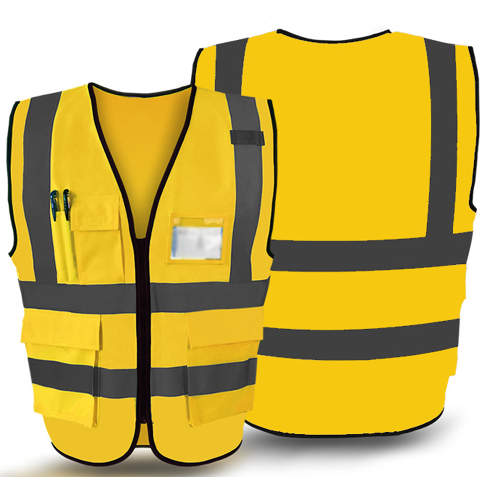 Reflective Safety Vest with Pockets Custom Imprinted Reflective Safety Vest with Pockets Custom Imprinted