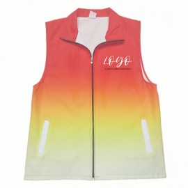 Custom Gradient Windbreaker Vest Jacket-Full color/MOQ 10 PCS with logo  Custom Gradient Windbreaker Vest Jacket-Full color/MOQ 10 PCS with logo