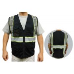 Promotional 3C Products Non-ANSI, Black Safety Vests with Multi Pockets