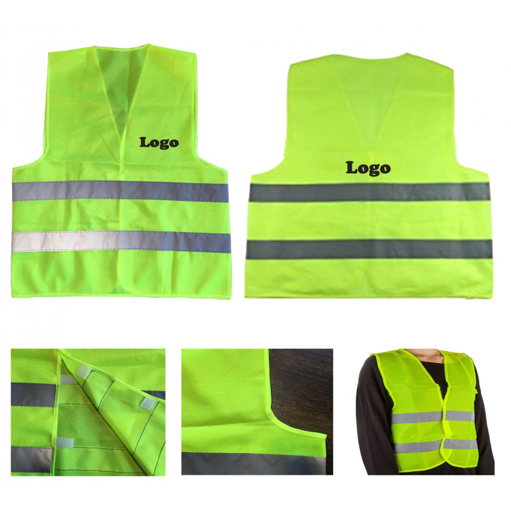 Custom Printed Yellow Reflective High Visibility Safety Vest Custom Printed Yellow Reflective High Visibility Safety Vest