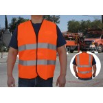 Class 2 Neon Orange Safety Vest w/ANSI/ISEA 107-2004 Compliance Custom Imprinted