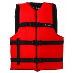 Kemp USA Red Adult Universal Life Vest Logo Branded