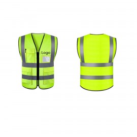 Custom Printed:Logo Branded Reflective Safety Vest  Custom Printed:Logo Branded Reflective Safety Vest