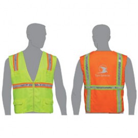Traditional Surveyor Safety Vest Logo Branded Traditional Surveyor Safety Vest Logo Branded