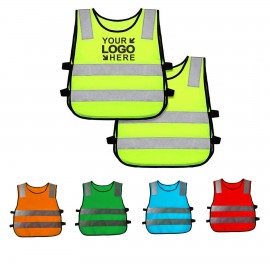 MOQ50Pcs Kids High Visibility Reflective Safety Vest with logo  MOQ50Pcs Kids High Visibility Reflective Safety Vest with logo