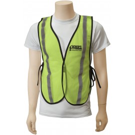 Striped Safety Vest w/2 Reflective Stripes with logo