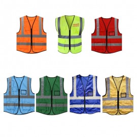 Safety Vest With Reflective Strips Custom Imprinted