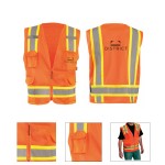 Personalized Two Tone Surveyors Vest w/ Multi-Pockets