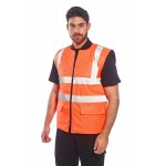 Hi-Vis Reversible Bodywarmer Vest Custom Printed