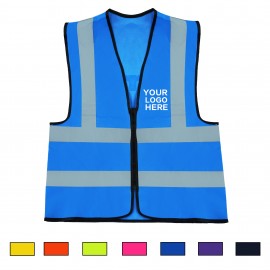 Custom Printed:Logo Branded High Visibility Reflective Safety Vest  Custom Printed:Logo Branded High Visibility Reflective Safety Vest