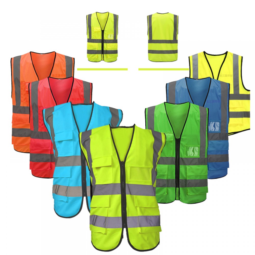 Logo Branded Reflective Safety Vest With Reflective Strips Logo Branded Reflective Safety Vest With Reflective Strips