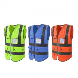High Visibility Reflective Safety Vest Custom Printed