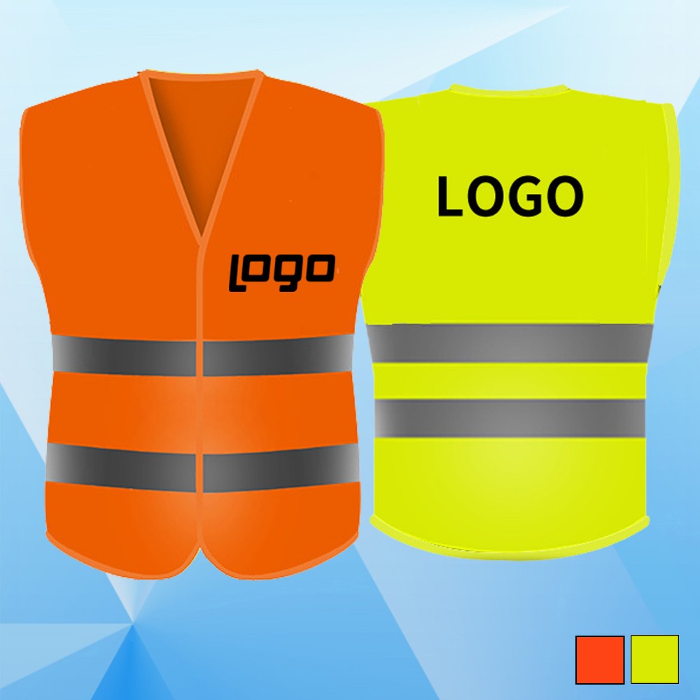 Adult Unisex Reflective Safety Vest Logo Branded Adult Unisex Reflective Safety Vest Logo Branded