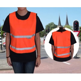 Custom Printed:Logo Branded Youth Orange Safety Vest Non ANSI