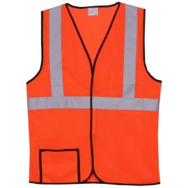 Promotional Mesh Orange Single Stripe Safety Vest (Large/X-Large)  Promotional Mesh Orange Single Stripe Safety Vest (Large/X-Large)