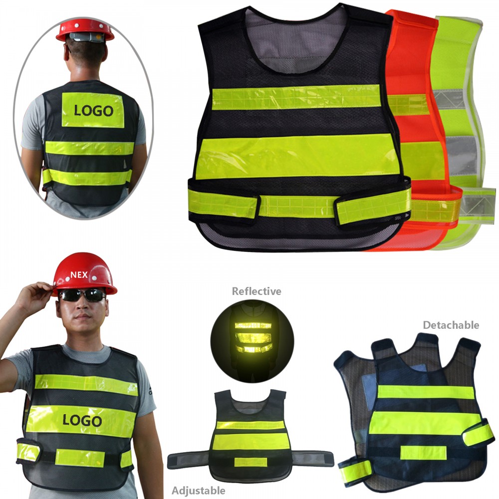 Universal Reflective Safety Vest Logo Branded