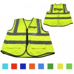 Custom MOQ 20pcs High Visibility Reflective Breathable Adult Safety Vest