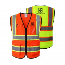 Custom Breathable Mesh Reflective Adult Safety Vest for Comfort