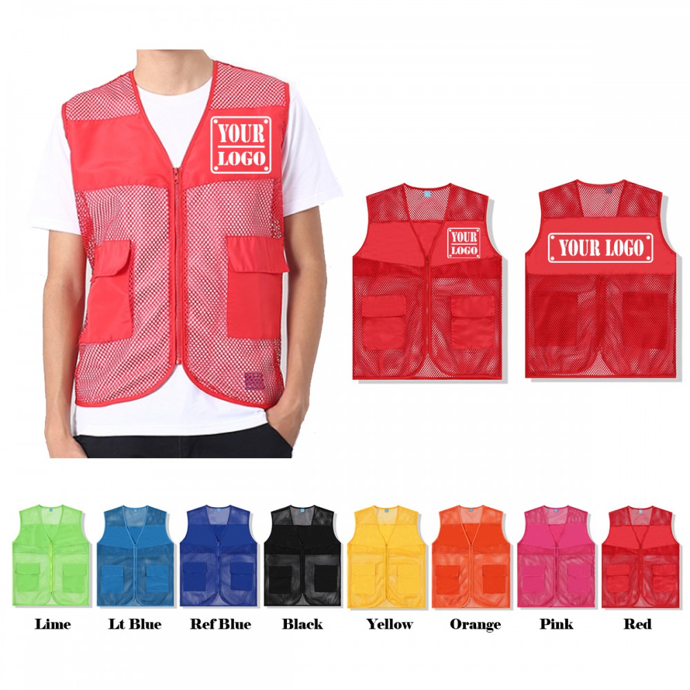 Unisex Mesh Safety Vest Custom Imprinted Unisex Mesh Safety Vest Custom Imprinted