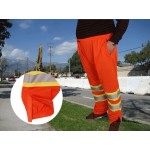 ANSI ISEA Class E Safety Pants - Neon Orange with logo