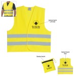 Logo Branded Reflective Safety Vest with Pouch