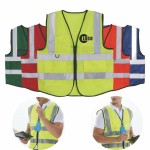 Reflective Zipper Safety Vest with logo