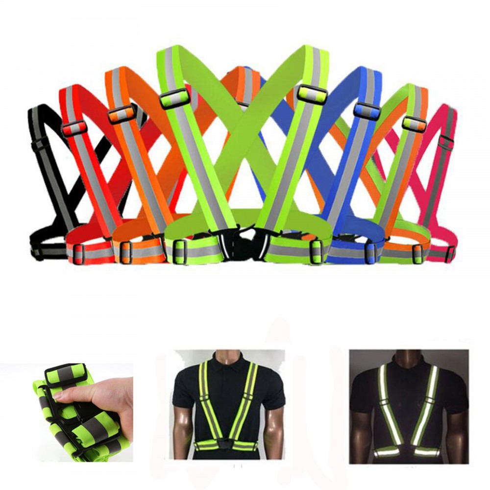 Reflective Safety Straps Vest Logo Branded Reflective Safety Straps Vest Logo Branded