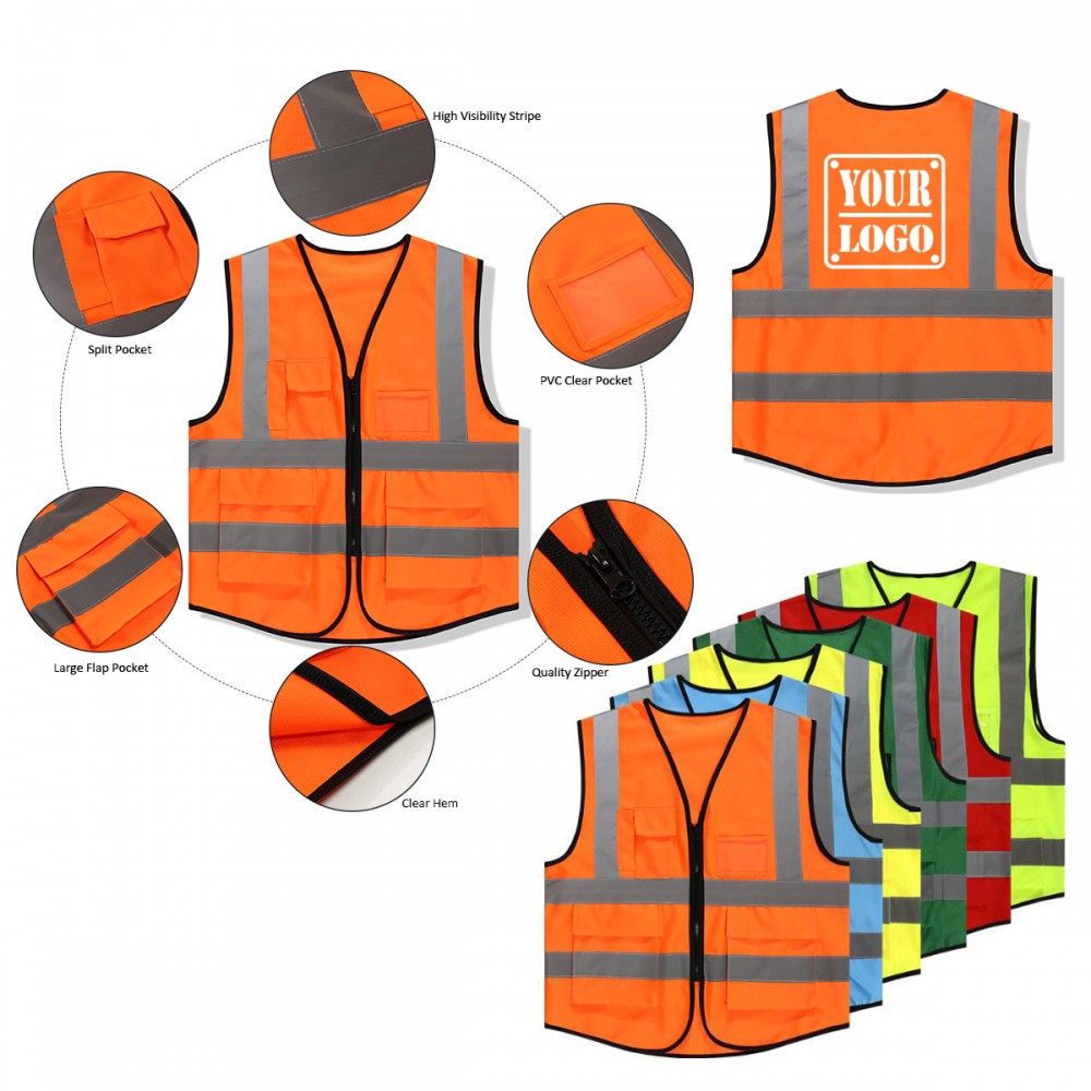 Safety Reflective Vest for Unisex Custom Printed Safety Reflective Vest for Unisex Custom Printed