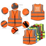 Safety Reflective Vest for Unisex Custom Printed