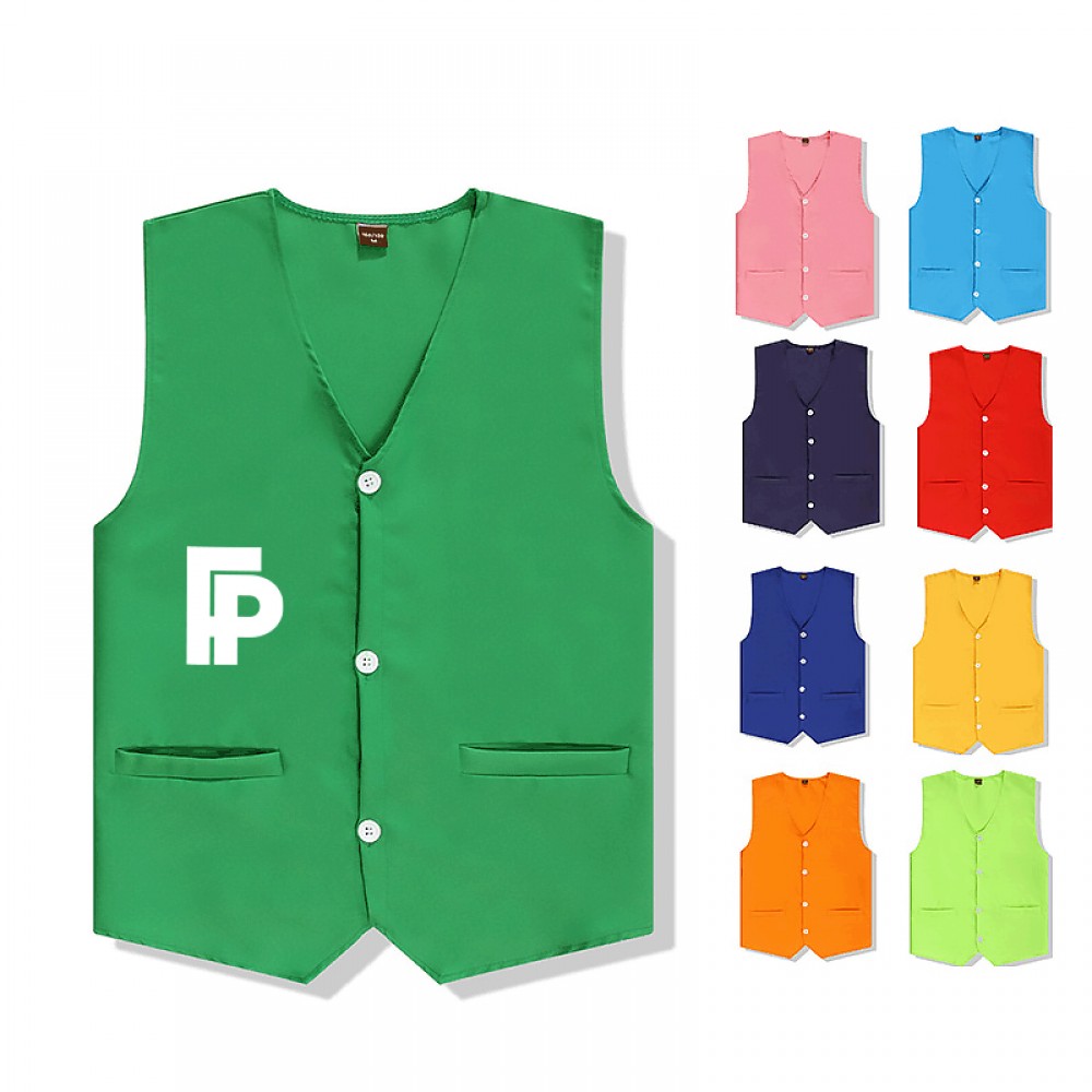 Logo Branded Unisex Advertising Volunteer Work Vest with Pocket Waistcoat/Unisex 2-Pocket Volunteer Vest Logo Branded Unisex Advertising Volunteer Work Vest with Pocket Waistcoat/Unisex 2-Pocket Volunteer Vest
