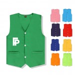 Logo Branded Unisex Advertising Volunteer Work Vest with Pocket Waistcoat/Unisex 2-Pocket Volunteer Vest