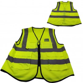 Breathable Reflective Adult Safety Vest with logo  Breathable Reflective Adult Safety Vest with logo