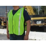 Economy Polyester Solid Mesh Safety Vest w/Non ANSI with logo