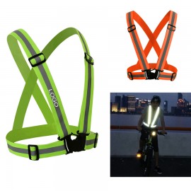 Custom Printed Adjustable Reflective Strap Safety Vest Elastic Belt Custom Printed Adjustable Reflective Strap Safety Vest Elastic Belt