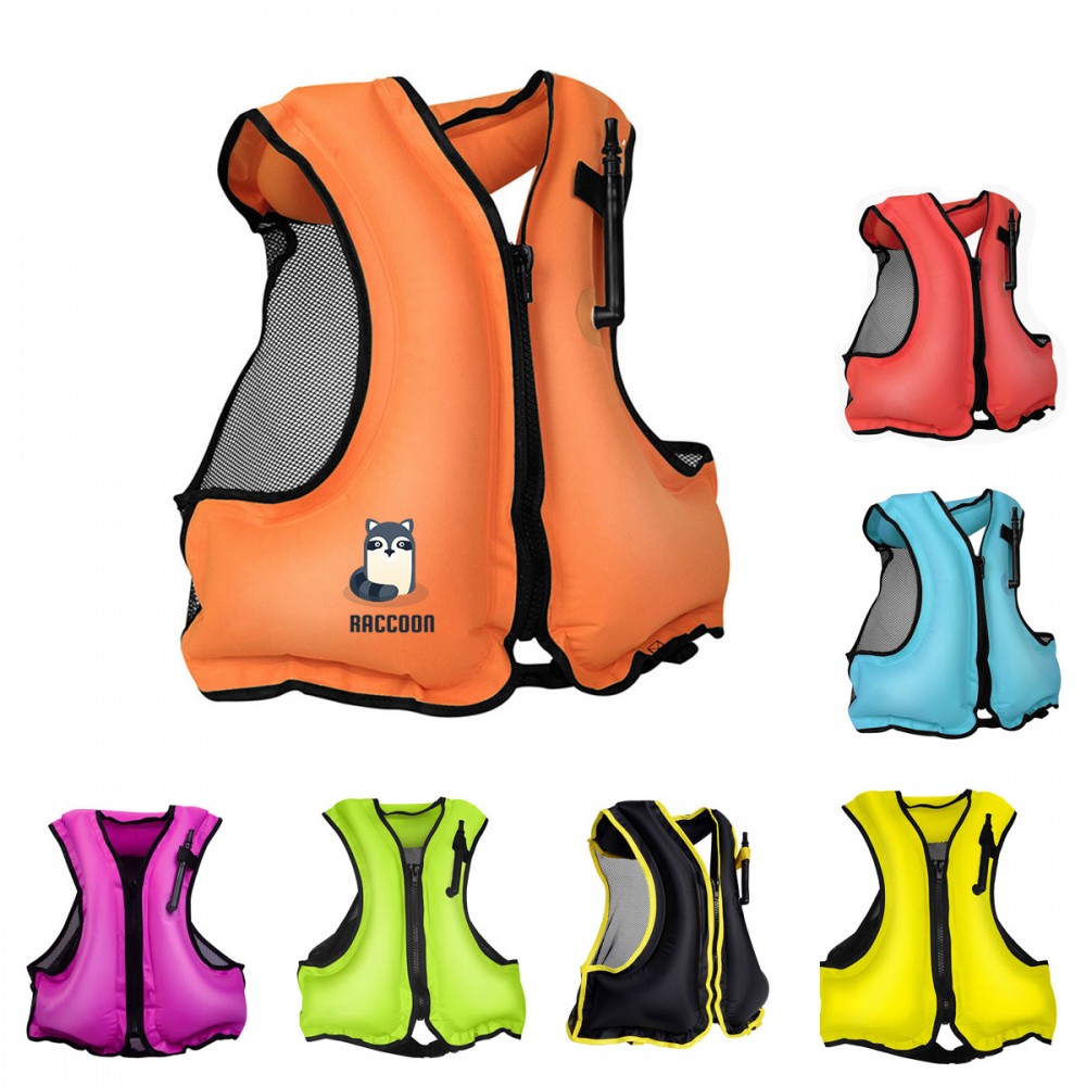 Inflatable Swim Life Vest with logo