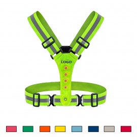 MOQ20 LED Light V-Type Reflective Safety Vest with logo