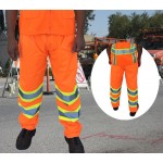 Custom Printed:Logo Branded ANSI 107-2015 Class E Safety Orange Pants Water Resistant