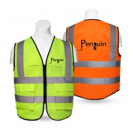 Logo Branded Hi-Vis Reflective Safety Vest w/Pockets Logo Branded Hi-Vis Reflective Safety Vest w/Pockets